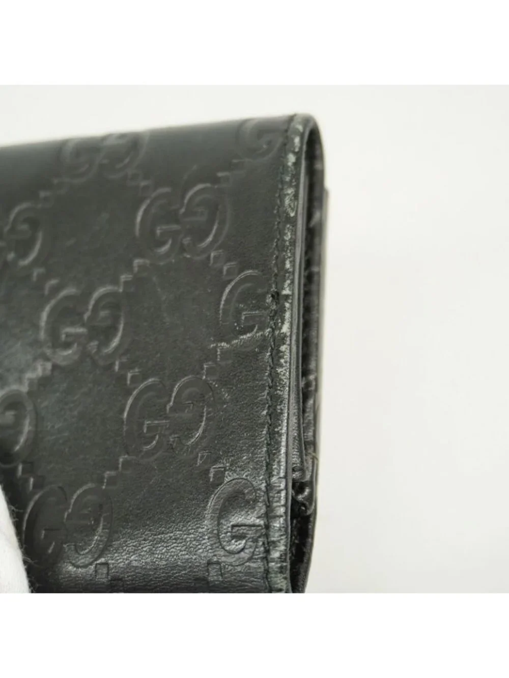 ★SOLD★ Gucci Business Card Holder Guccissima Leather Black Silver - Picture 6 of 9